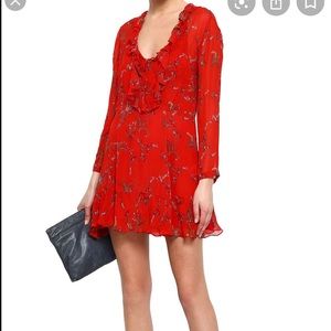 IRO red floral dress size 40